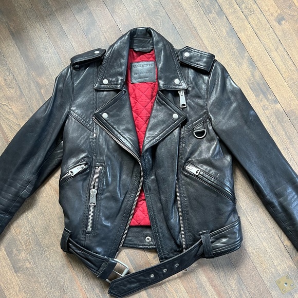 COPY - All Saints Gidley Leather Jacket - Picture 4 of 9